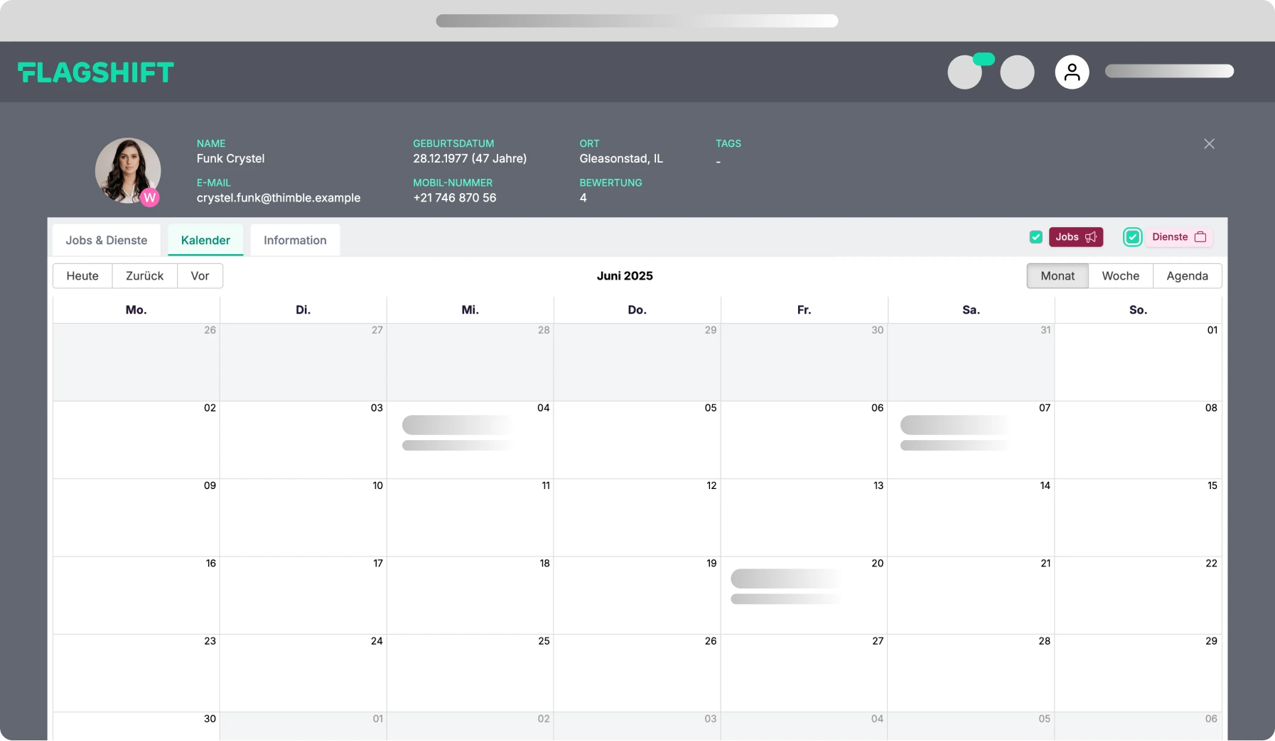 Kalender Funktion Screenshot